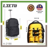 LEITU A-2188 Camera Roller Trolley Bag (Black)